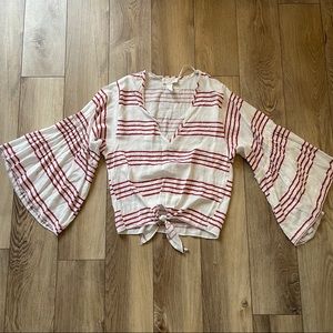 Red and white Stripped Blouse